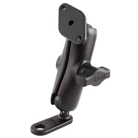 RAM Mount - 11mm Flat Base with Double Socket Arm & Diamond Adapter - RAM-B-179U