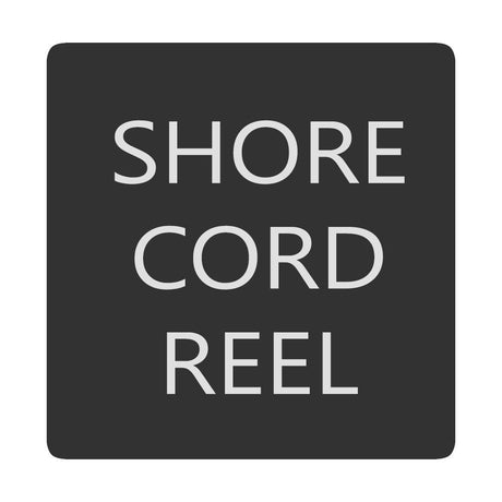 Blue Sea 6520-0382 Square Format Shore Cord Reel Label - 6520-0382