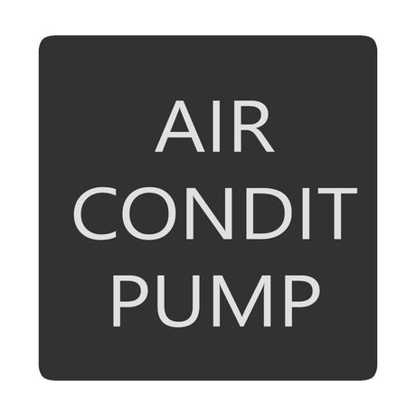 Blue Sea 6520-0030 Square Format Air Conditioner Pump Label - 6520-0030