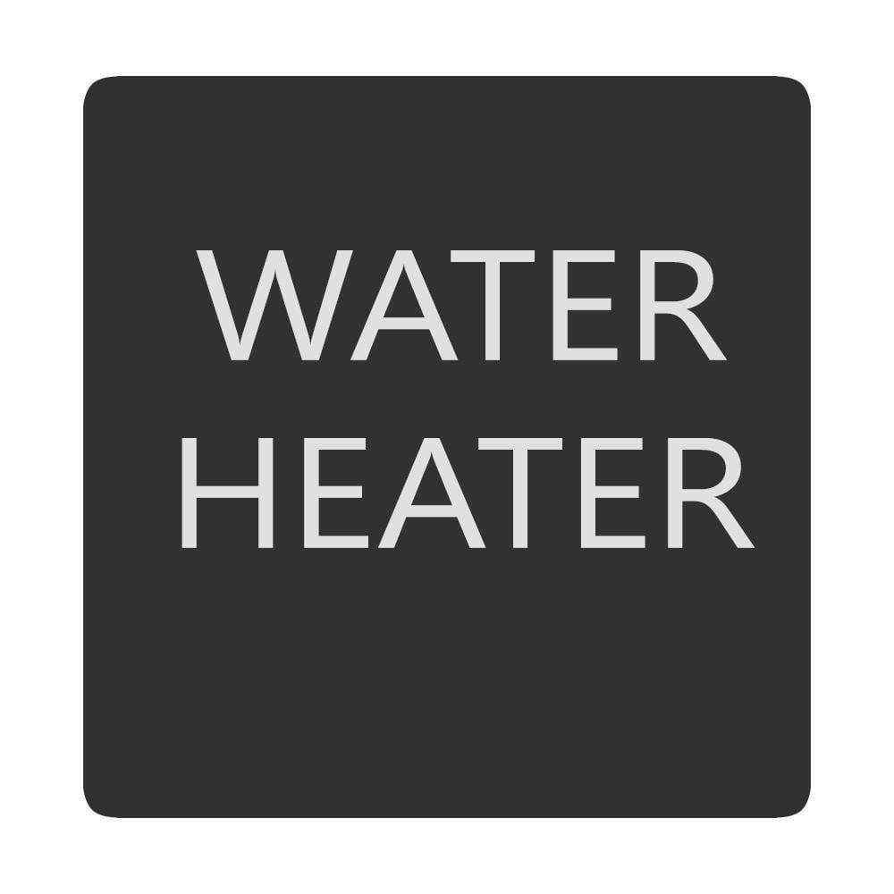 Blue Sea 6520-0438 Square Format Water Heater Label - 6520-0438