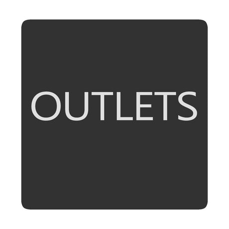 Blue Sea 6520-0333 Square Format Outlets Label - 6520-0333