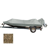 Carver Covers - To-Fit Jon/Bass Boat Style Cover With Attached Motor Cover, Mossy Oak Shadow Grass Camo -  Centerline-18' 6", Beam-84" - 77818CSG