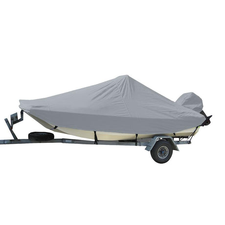 Carver Performance Poly-Guard Styled-to-Fit Boat Cover - Fits  23.5'  Bay Style Center Console Fishing Boats - Grey - 71023P-10