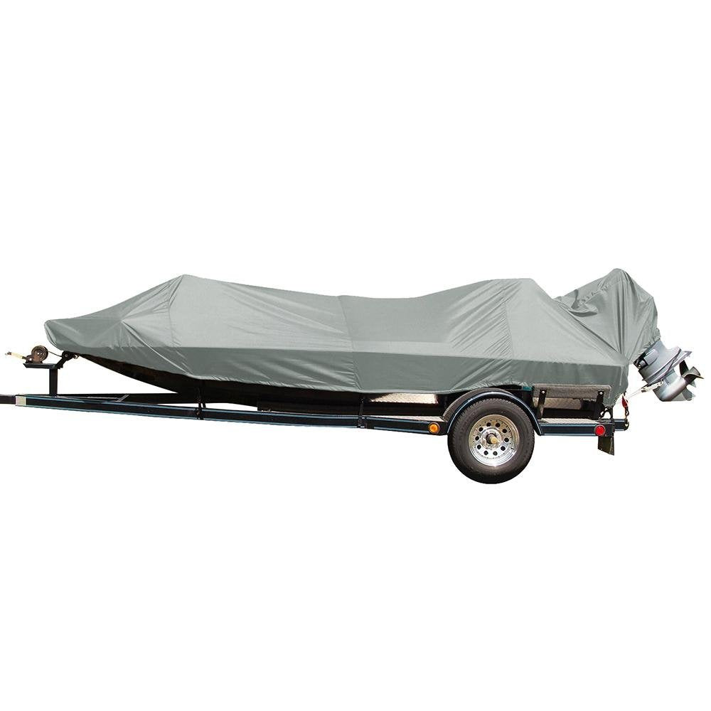 Carver Performance Poly-Guard Styled-to-Fit Boat Cover - Fits 16.5' Jon Style Bass Boats - Grey - 77816P-10