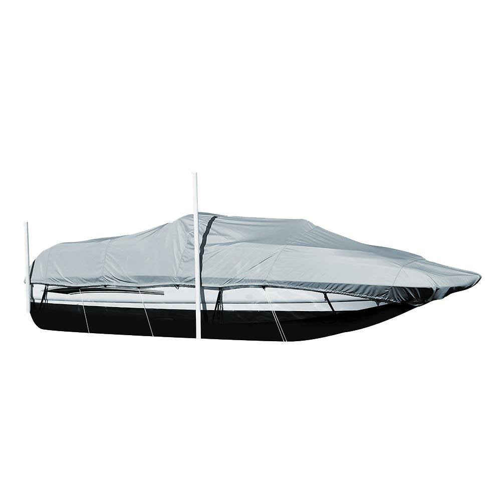 Carver Performance Poly-Guard Styled-to-Fit Boat Cover - Fits 22.5' Sterndrive Deck Boats w/Walk-Thru Windshield - Grey - 95122P-10