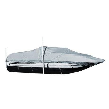 Carver Performance Poly-Guard Styled-to-Fit Boat Cover - Fits 23.5' Sterndrive Deck Boats w/Walk-Thru Windshield - Grey - 95123P-10