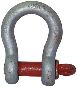 Columbus McKinnon - Galvanized Carbon Anchor Shackle - 3/16" - MC6645G