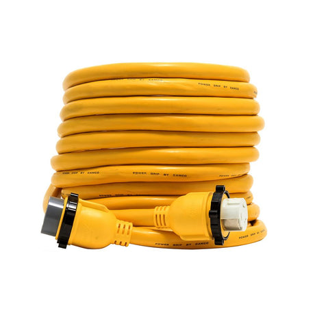 Camco 50 Amp Power Grip Marine Extension Cord - 50&#39; M-Locking/F-Locking Adapter - 55623