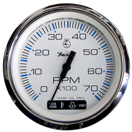 Faria Chesapeake White SS 4" Tachometer w/Suzuki Monitor - 7000 RPM (Gas) (Suzuki Outboard) - 33860