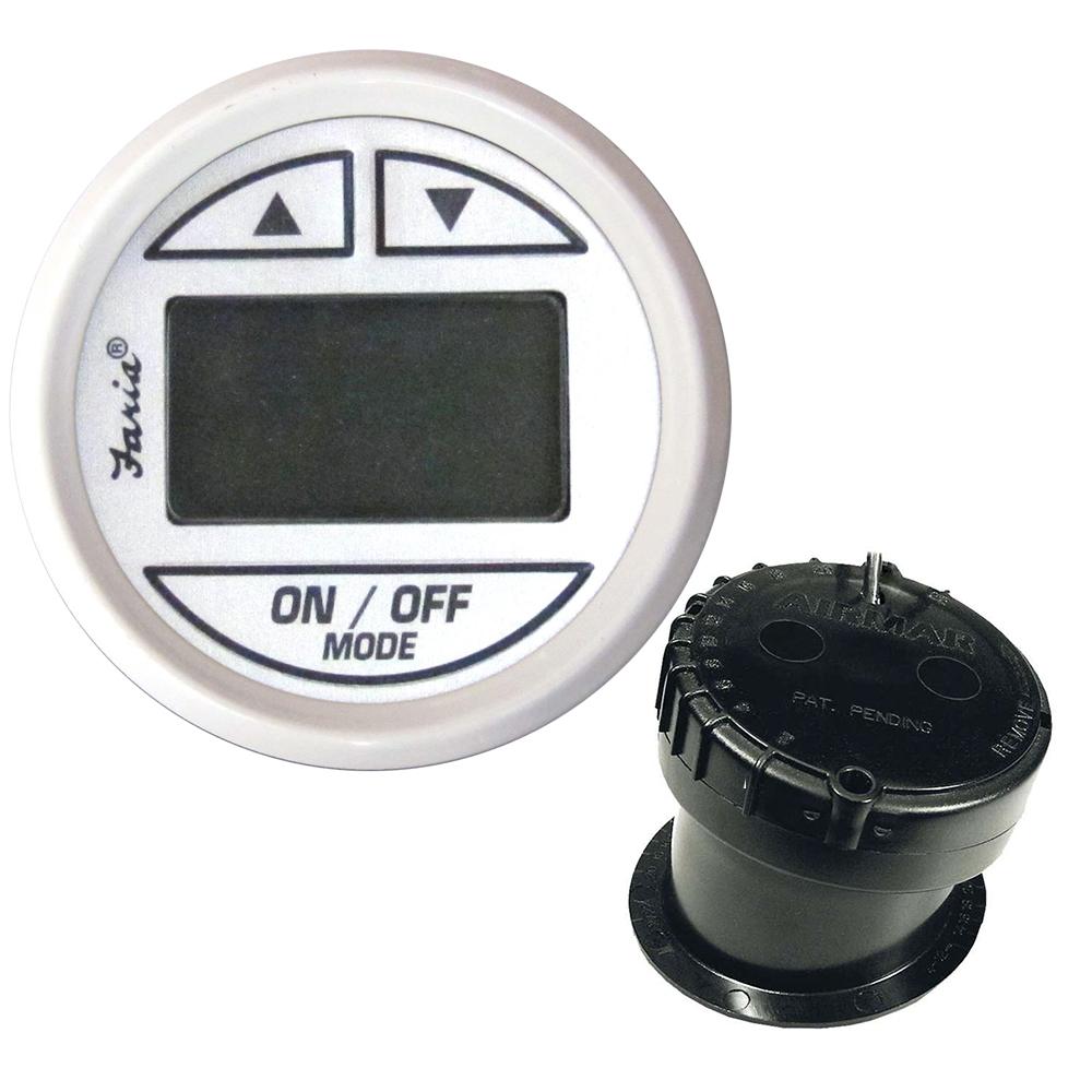 Faria - DRESS WHITE DEPTH-IN HULL MNT,DIGITAL DEPTH SOUNDER - 13151