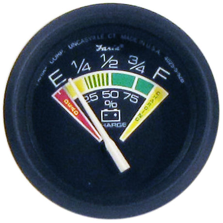 Faria - Euro Black 2" Battery Condition Indicator Gauge (12 VDC) - 12823