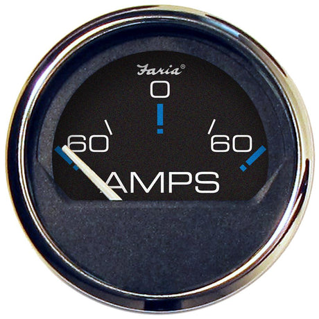 Faria Chesapeake Black 2" Ammeter Gauge (-60 to +60 AMPS) - 13736