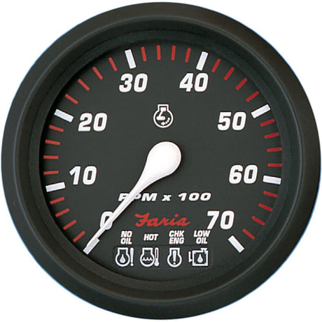 Faria Professional Red 4" Tachometer - 7,000 RPM w/System Check - 34650