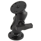 RAM Mount - 1.5" Ball Mount with Short Double Socket Arm & 2/2.5" Round Bases - RAM-101U-B