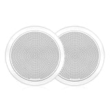 FUSION - FM-F65RW FM Series 6.5" Flush Mount Round Marine Speakers - White Grill - 120W - 010-02299-00