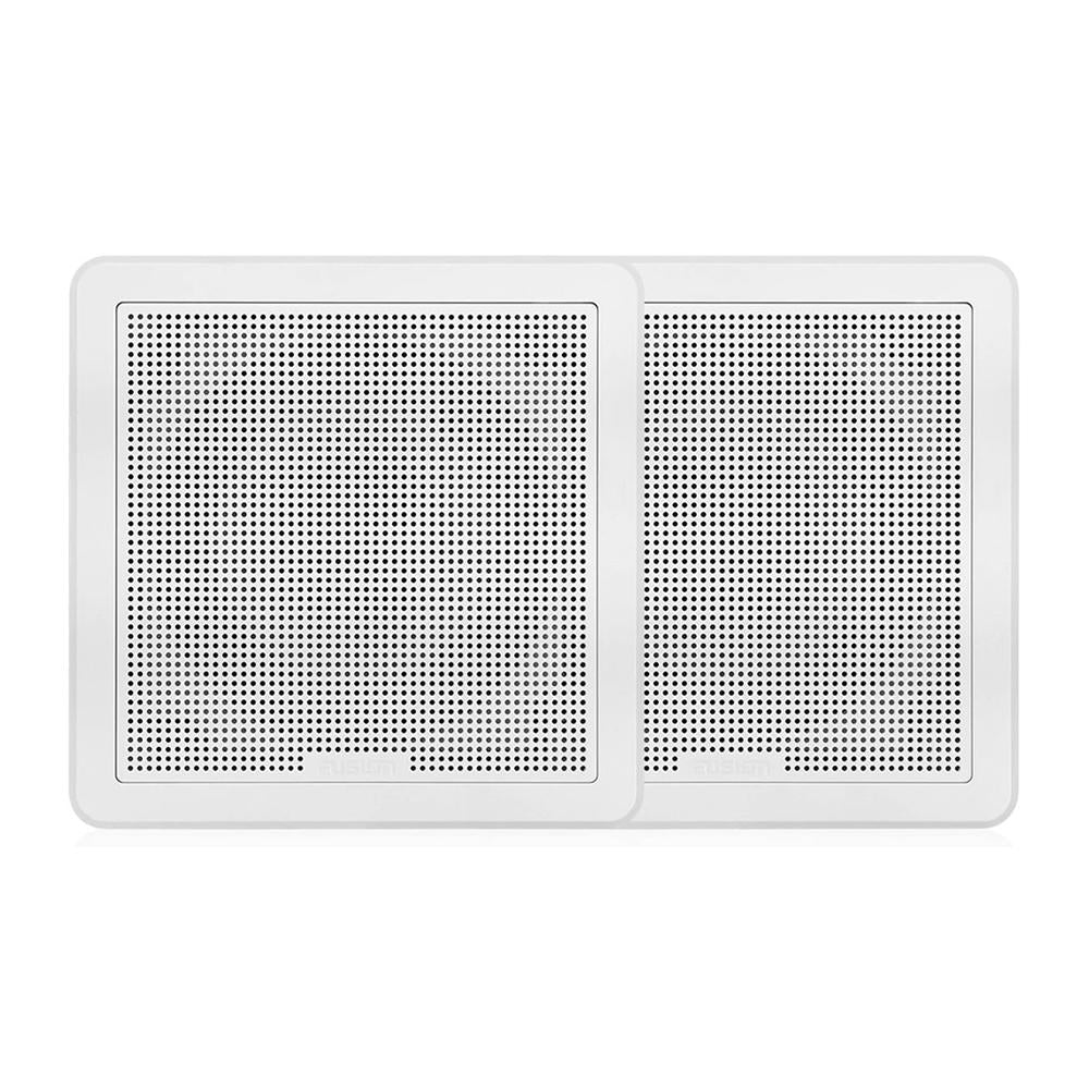 FUSION - FM-65SW FM Series 6.5" 120 Flush Mount Square Marine Speakers - White Grill - 120W - 010-02299-10