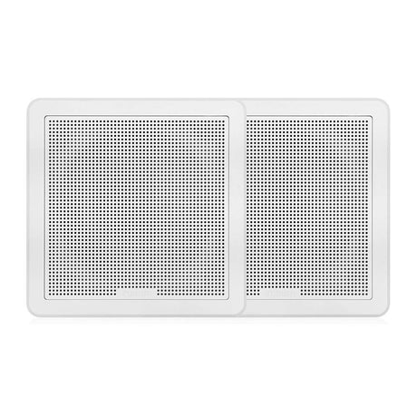 FUSION - FM-65SW FM Series 6.5" 120 Flush Mount Square Marine Speakers - White Grill - 120W - 010-02299-10