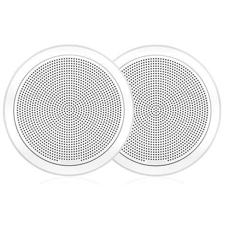 FUSION - FM-F77RW FM Series 7.7" Flush Mount Round Marine Speakers - White Grill - 200W - 010-02300-00