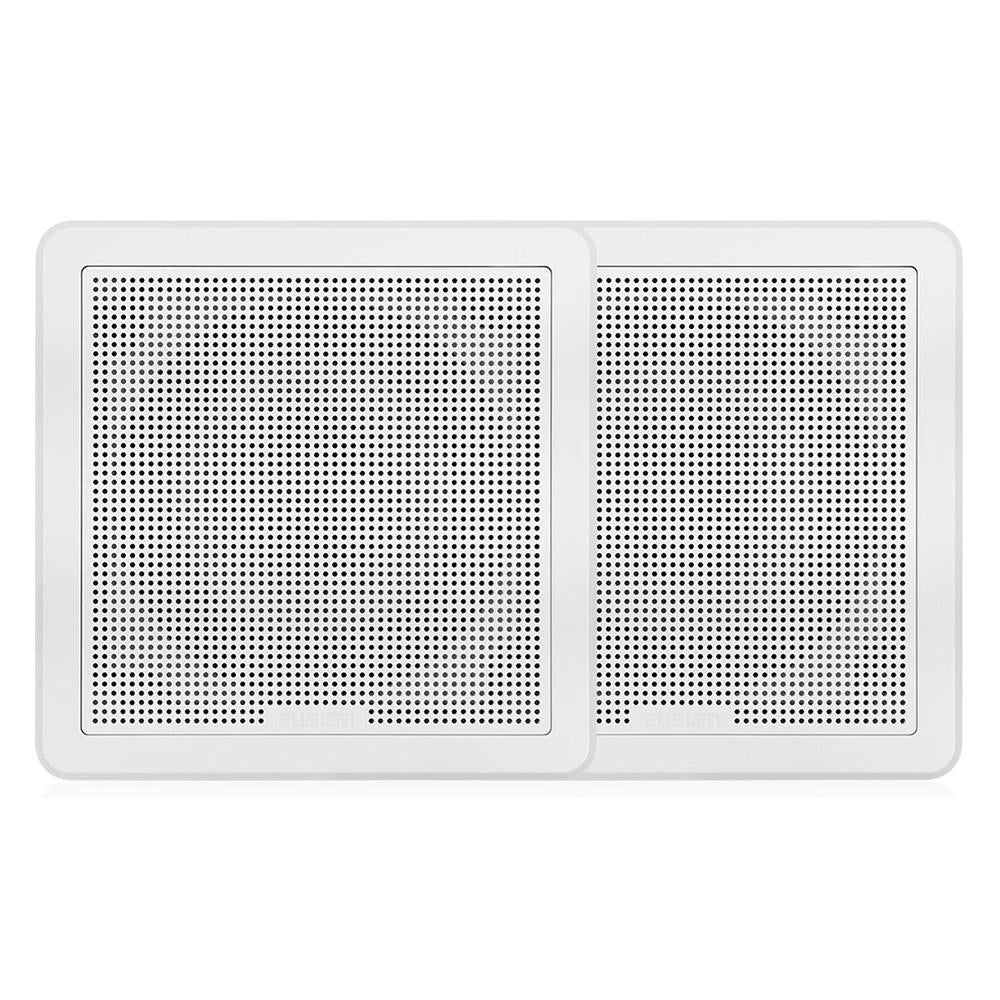 FUSION - FM-F77SW FM Series 7.7" Flush Mount Square Marine Speakers - White Grill - 200W - 010-02300-10