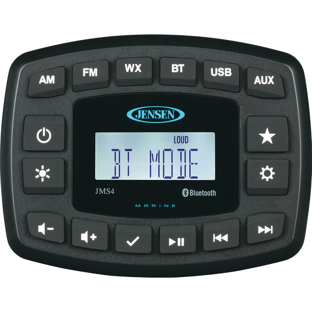 JENSEN 4" JMS4RTL Waterproof Bluetooth AM/FM/WB/USB Stereo - Black - JMS4RTL