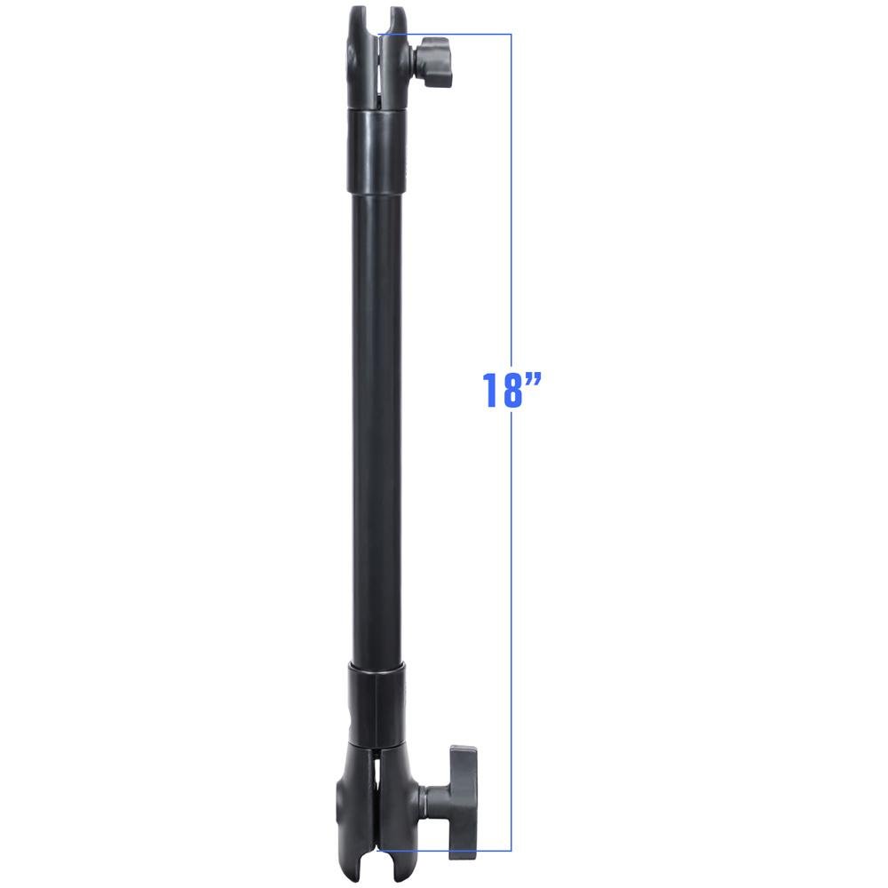 RAM Mount - 18" Long Extension Pole with 1" and 1.5" Single Open Sockets - RAP-CB-201-18U