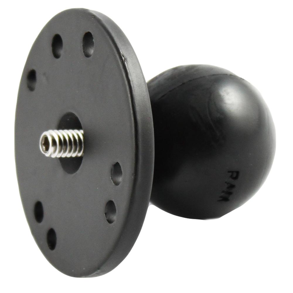 RAM Mount - 2.5" Round Base with 1.5" Ball & 1/4"-20 Threaded Male Post for Cameras - RAM-202AU