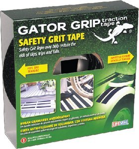Incom - Life Safe Gator Grip Anti-Slip Safety Grit Tape - 1" x 60' - Black - RE141