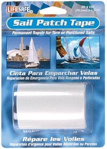 Incom - Life Safe Super Clear UV Stablized Sail Patch Repair Tape - 3" x 15' - White - RE3843