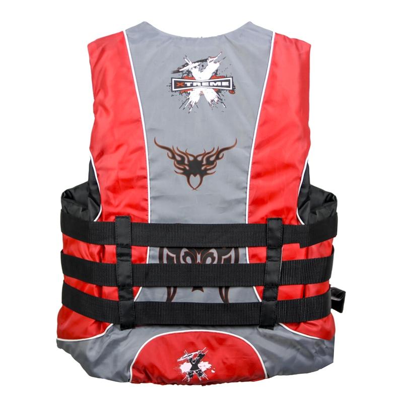 MEN NYL SKI VST RD/BK LG