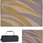 Ming's Mark Inc - 8X12 PATIOMAT BRN/GOLD GRAPHIC,REVERSIBLE MATS - GA7BRNGOLD