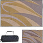 Ming's Mark Inc - 8X16 PATIOMAT BRN/GOLD GRAPHIC,REVERSIBLE MATS - GB7BRNGOLD