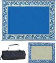 Ming's Mark Inc - Reversible Mat, Classical Blue/Beige, 8' x 20' - RC3BLU