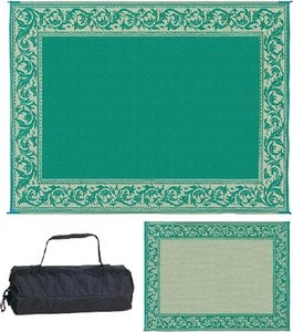 Ming's Mark Inc - Reversible Mat, Classical Green/Beige, 6' x 9' - RD4GRN