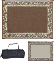 Ming's Mark Inc - Reversible Mat, Classical Brown/Beige, 6' x 9' - RD7BRNBEIGE