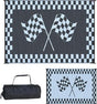 Ming's Mark Inc - Reversible Black & White Racing Flag Mat - RF6091