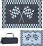 Ming's Mark Inc - Reversible Black & White Racing Flag Mat - RF9121