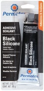 Permatex - Black Silicone Adhesive Sealant - 81158