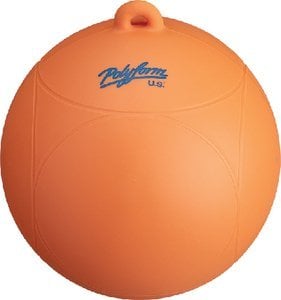 Polyform - 8" Diam. Water Ski Buoy Orange - WS1ORG