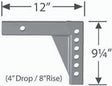 Progress Mfg Inc - HI-LO ADJ SHANK 4INDROP8INRISE,EQUAL-I-ZER PARTS BREAKDOWN MODELS 6K - 14K - 90024200