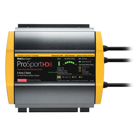 ProMariner - ProSport HD Waterproof Marine Battery Charger Gen 4 - 8 Amp - 2 Bank - 44008
