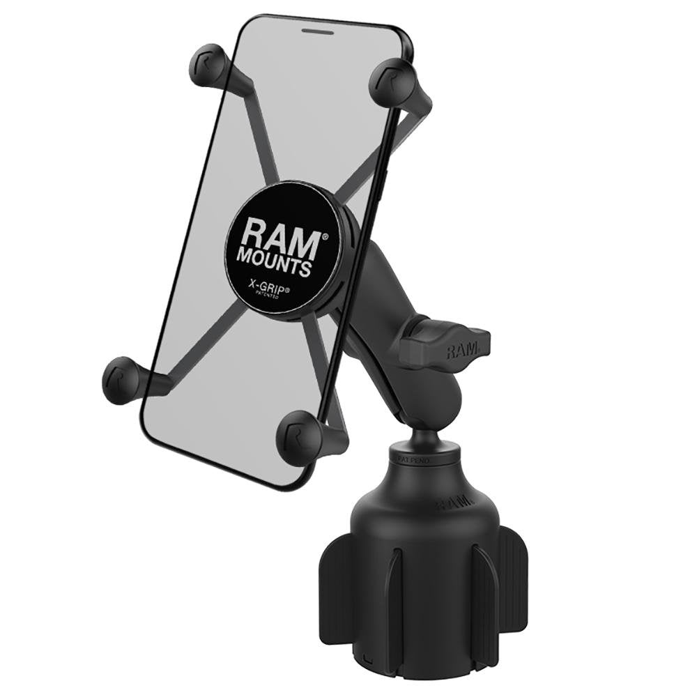 RAM Mount - RAM X-Grip Large Phone Mount w/RAM Stubby Cup Holder Base - RAP-B-299-4-UN10U