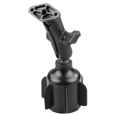 RAM Mount RAM Stubby Cup Holder Mount w/Diamond Plate - RAP-B-299-4-238U