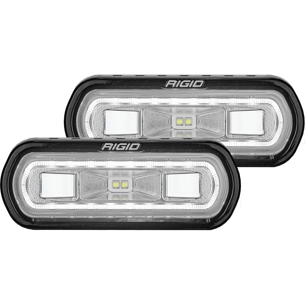 RIGID Industries SR-L Series Surface Mount Spreader Light - Black Housing - White Halo - 53120