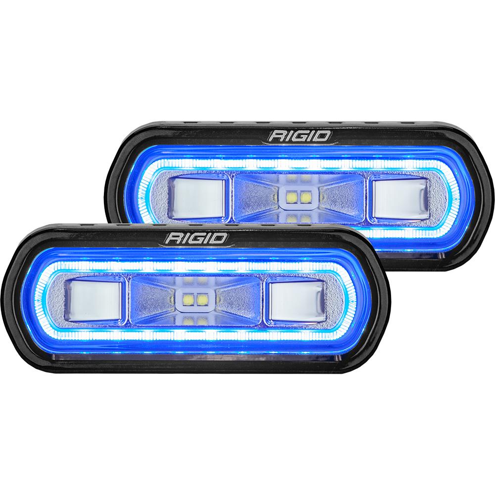 RIGID Industries SR-L Series Surface Mount Spreader Light - Black Housing - Blue Halo - 53121