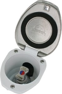 Scandvik - MIXING VALVE-REC W CUP-SS CAP,STAINLESS STEEL RECESSED TRANSOM SHOWER MIXER - 12134