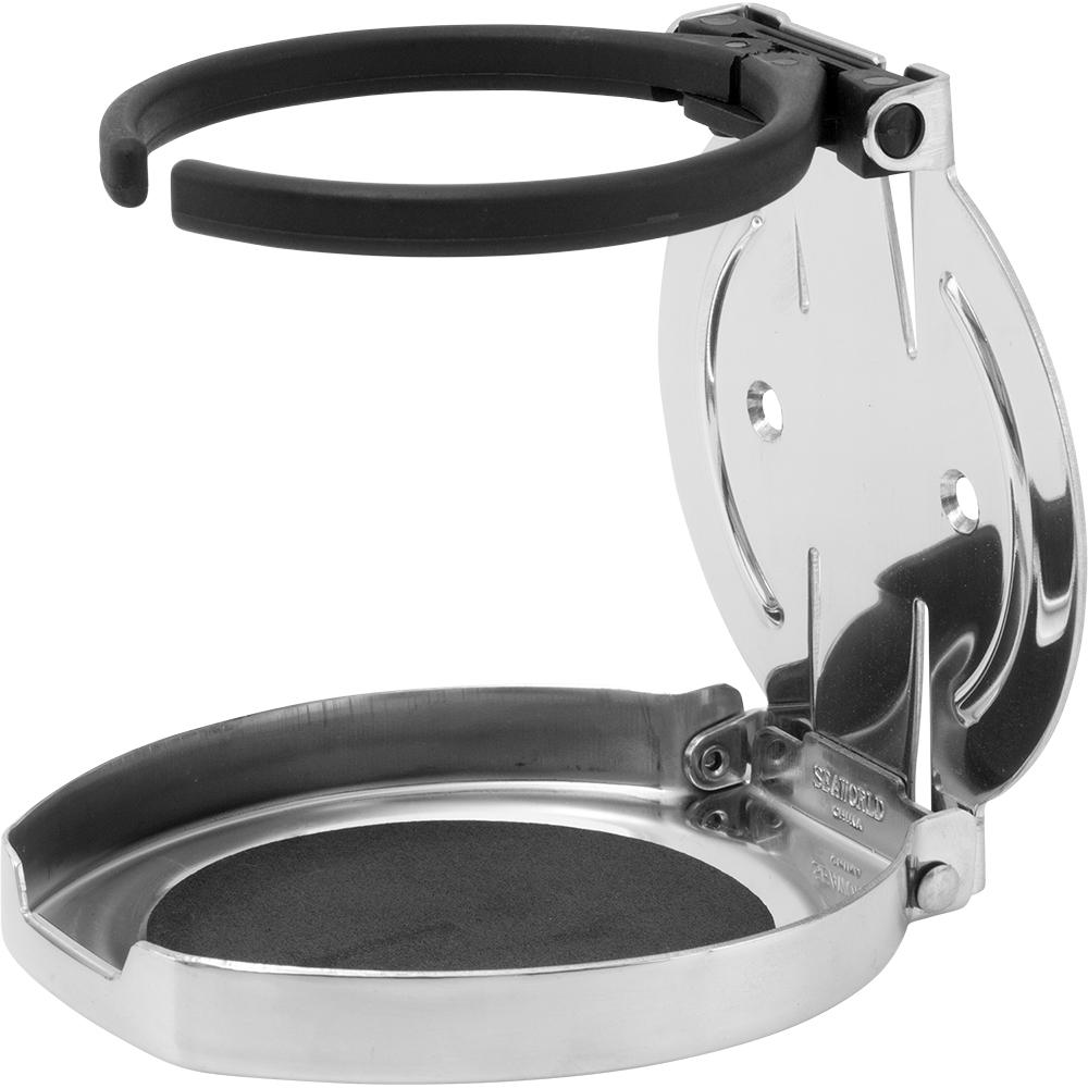 Sea-Dog Line - Stainless Steel Drink Holder Adjusts for Containers with 2-3/8" to 3-7/8" Diameter. #8 Fastener - 5882501