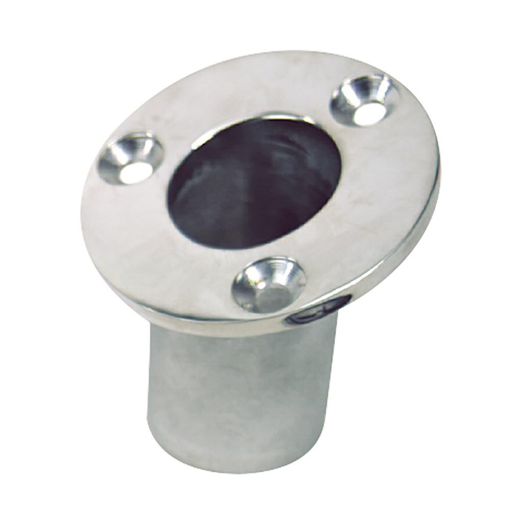 Sea-Dog Line - Flush Mount 25 Degree Flag Pole Socket #12 Fastener Investment Cast 316 Stainless - 4917131