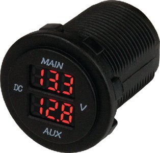 DUAL ROUND VOLTMETER (SEA-DOG) - 4216161