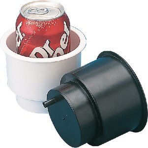 FLUSH MOUNT COMBO DRINK HOLDER W/DRAIN FITTING (SEA-DOG) - 588060N