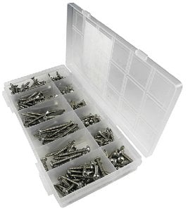 SQUARE DRIVE TAPPING SCREW KIT - 216 PIECE (SEACHOICE) - 59429